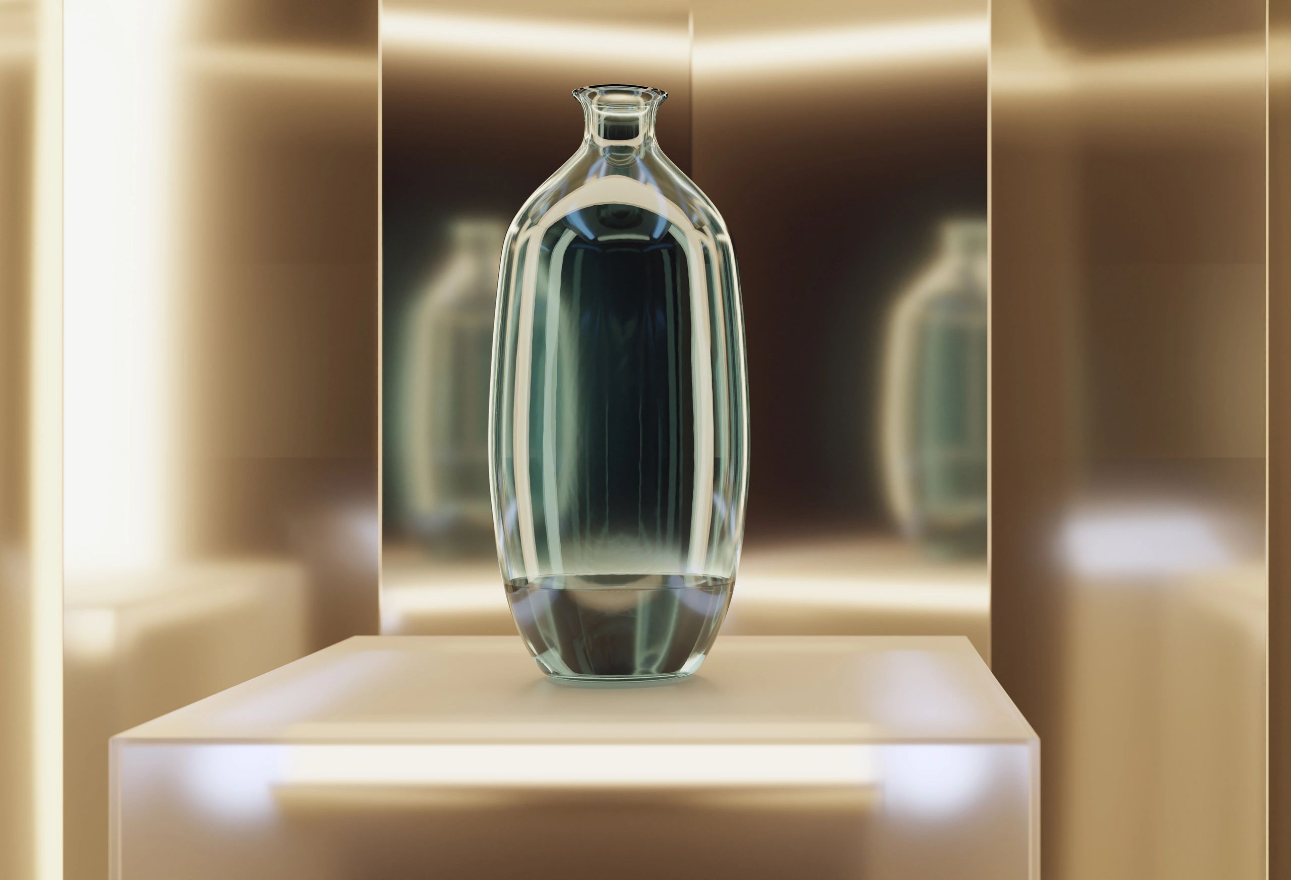 Premium glass bottled water image suitable for corporate gifting